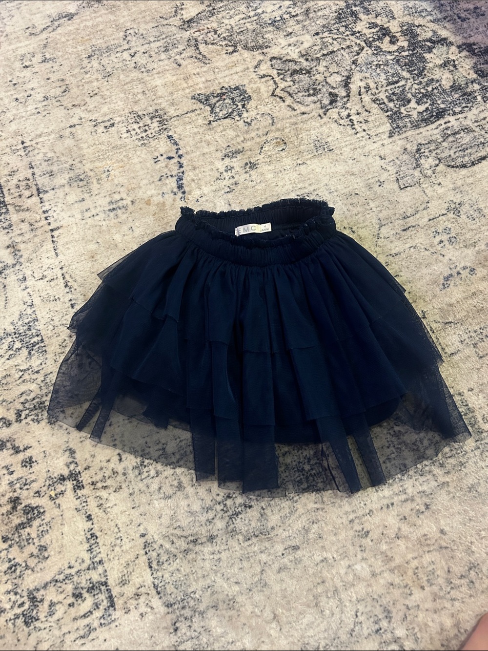 Navy Layered Tulle Circle Skater Skirt